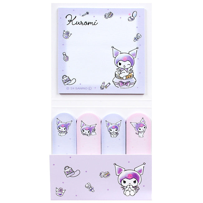 Sanrio Kuromi sticky notes and index tabs set