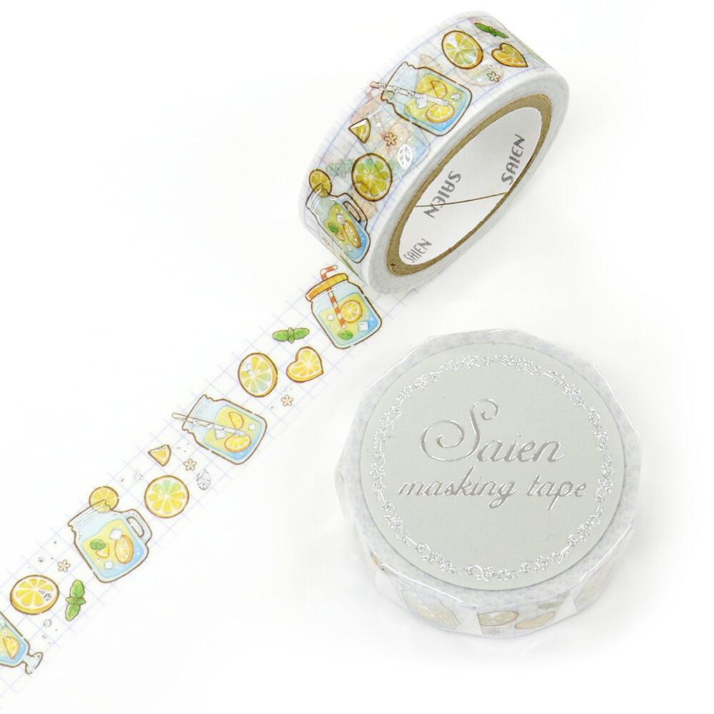 Saien Washi Tape Silver Foil 15mm x 7m – Lemonade
