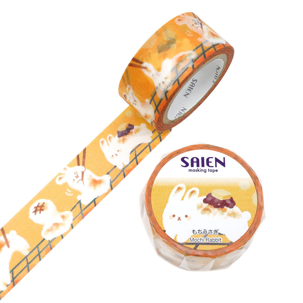 SAIEN Mochi Rabbit Japanese Washi Tape 20mm x 7m - product photo