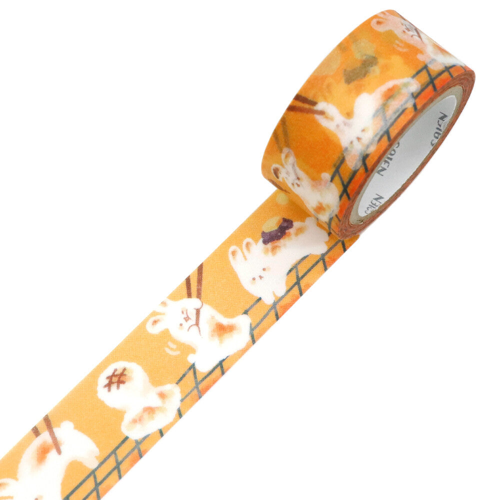 SAIEN Mochi Rabbit Japanese Washi Tape 20mm x 7m - detail