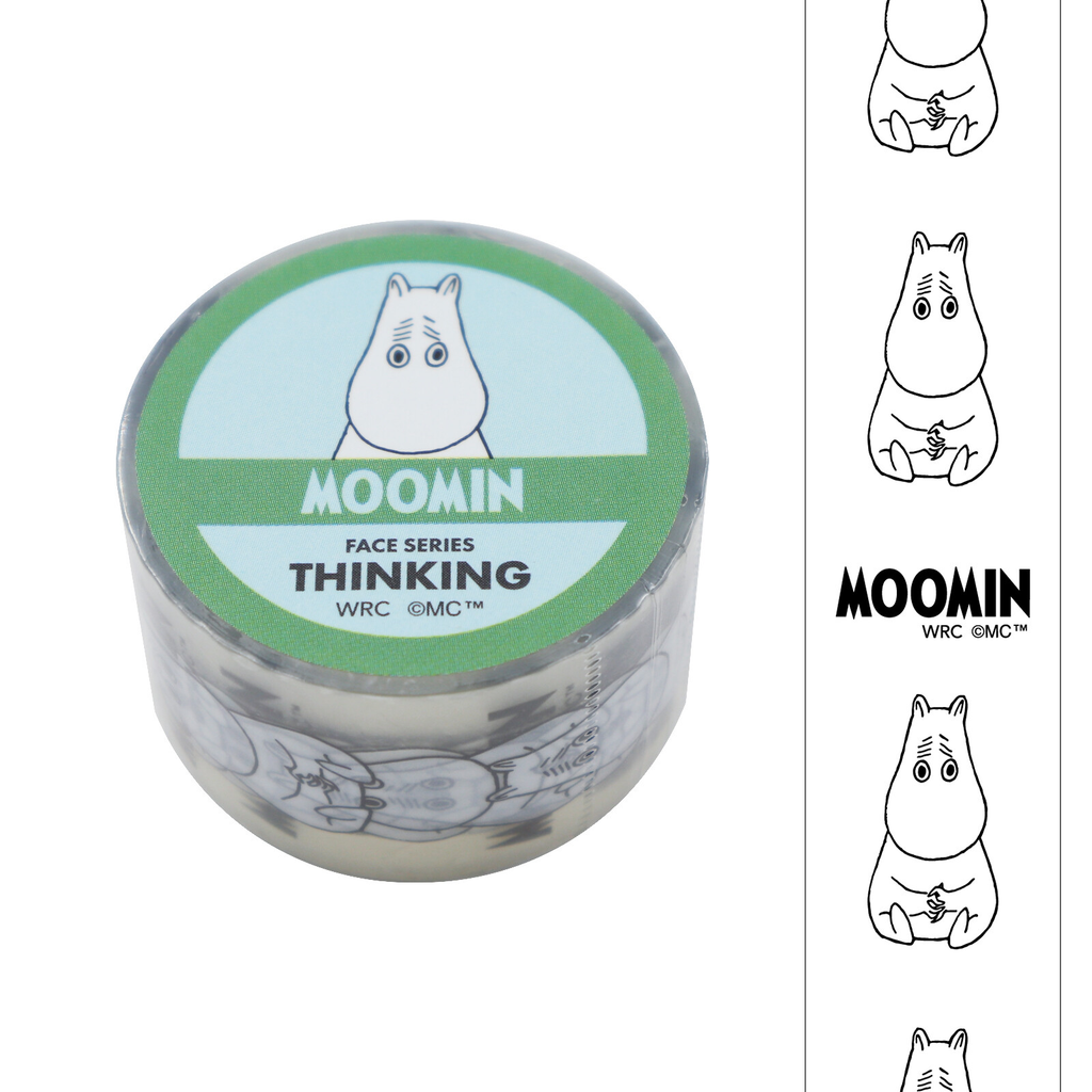 Moomin Thinking Face Clear Washi Tape – Japanese Masking Tape