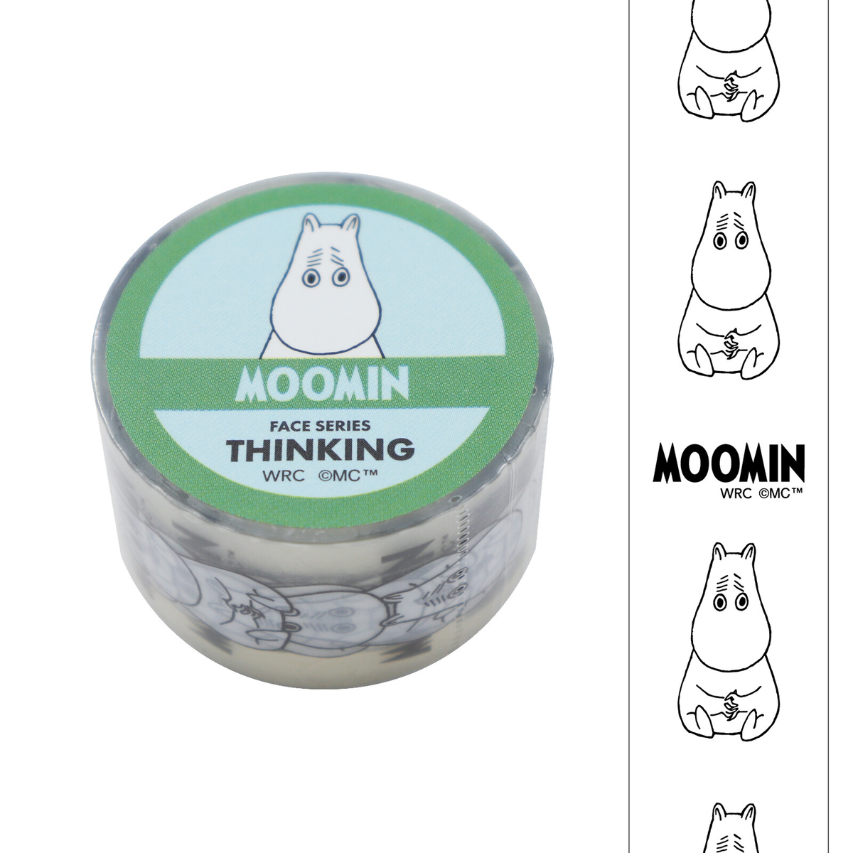 Moomin Thinking Face Clear Washi Tape – Japanese Masking Tape