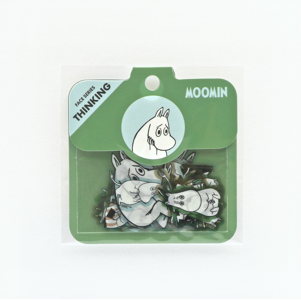 Moomin Thinking Flake Stickers | 36-Piece Official Moomin PET Planner Sticker Pack - packaging