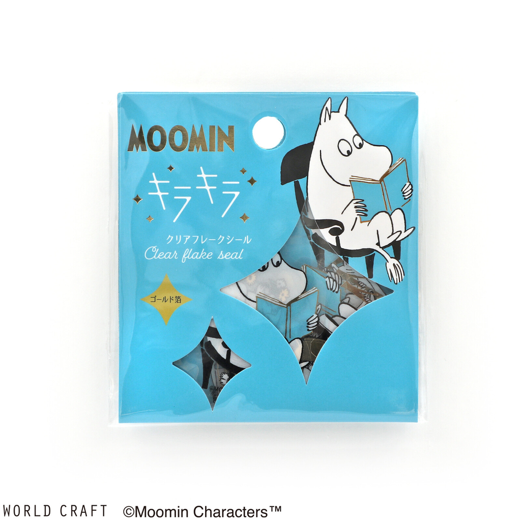 Moomintroll Gold Foil Flake Sticker Pack | 30 Decorative PET Planner Stickers - product photo