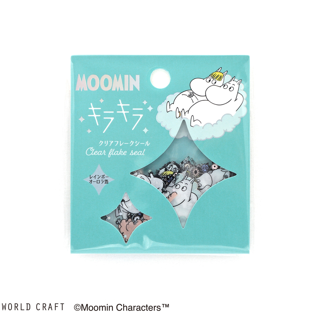Moomin Sparkle Clear Flake Stickers | Aurora Foil PET Planner & Journal Stickers | 30 Pieces - product photo