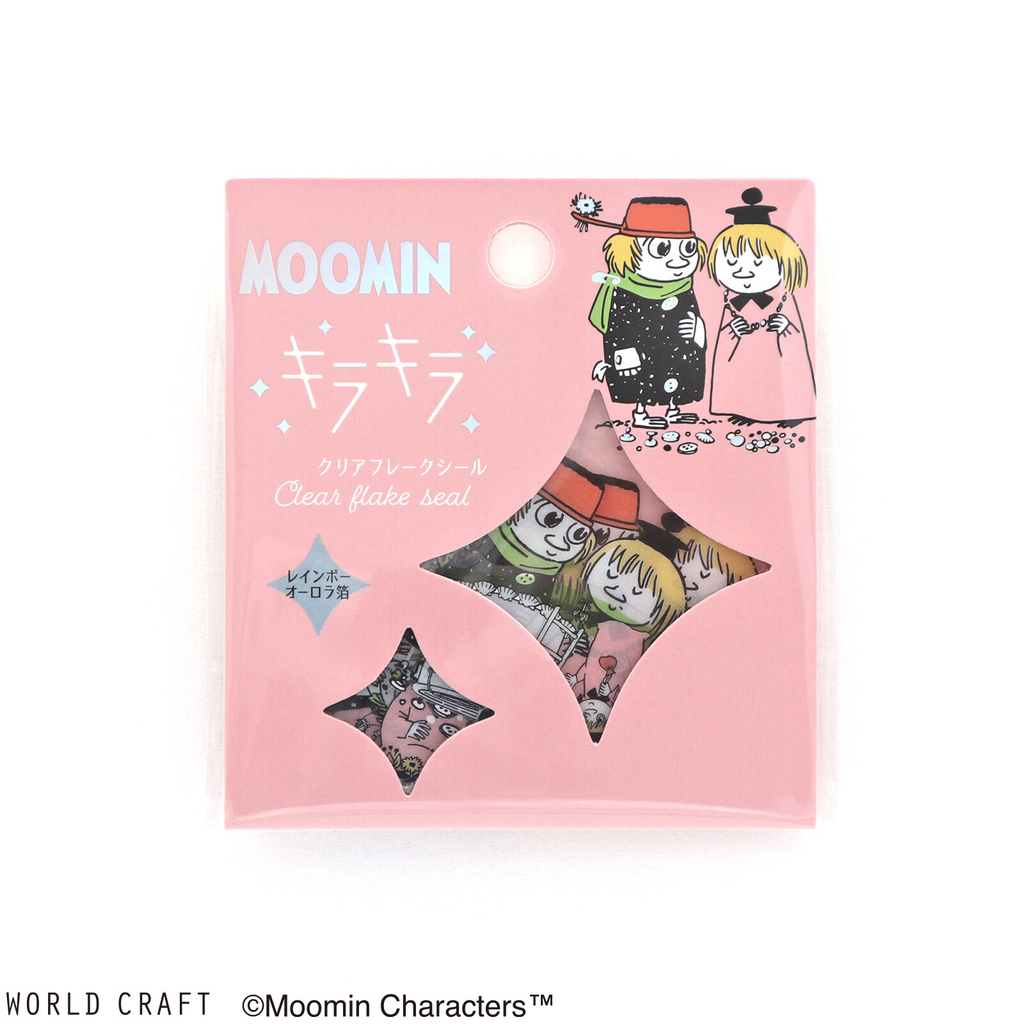 Moomin Glitter Clear Flake Stickers | 30-Piece Official Moomin PET Sticker Pack - product photo