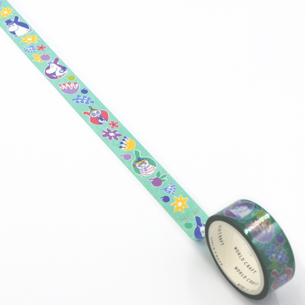 Moomin Flower Clear Film Masking Tape 15mm x 5m