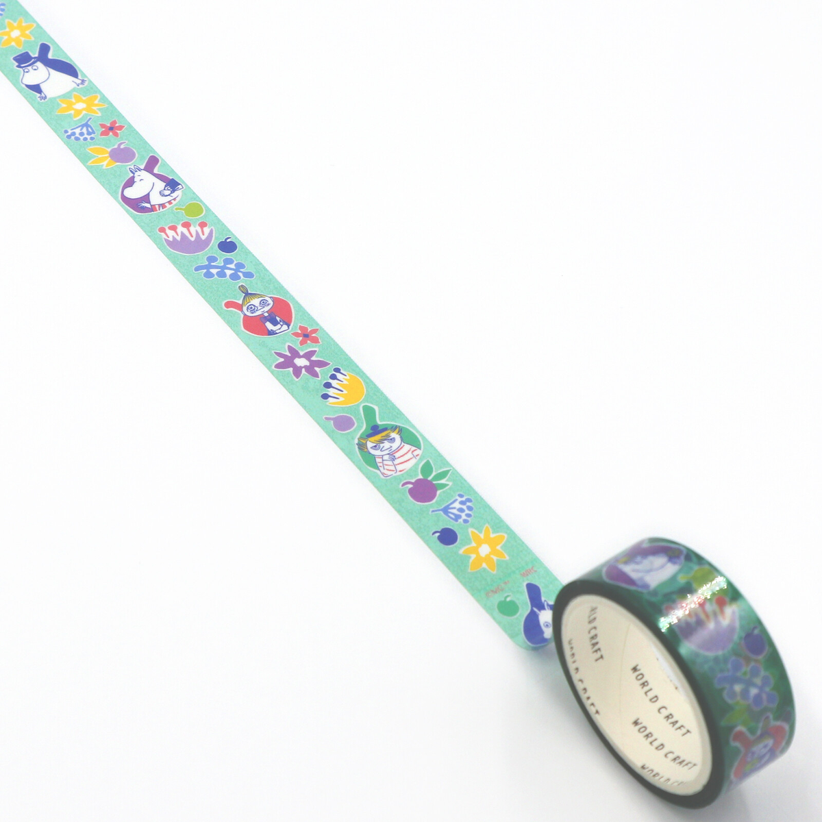 Moomin Flower Clear Film Masking Tape 15mm x 5m