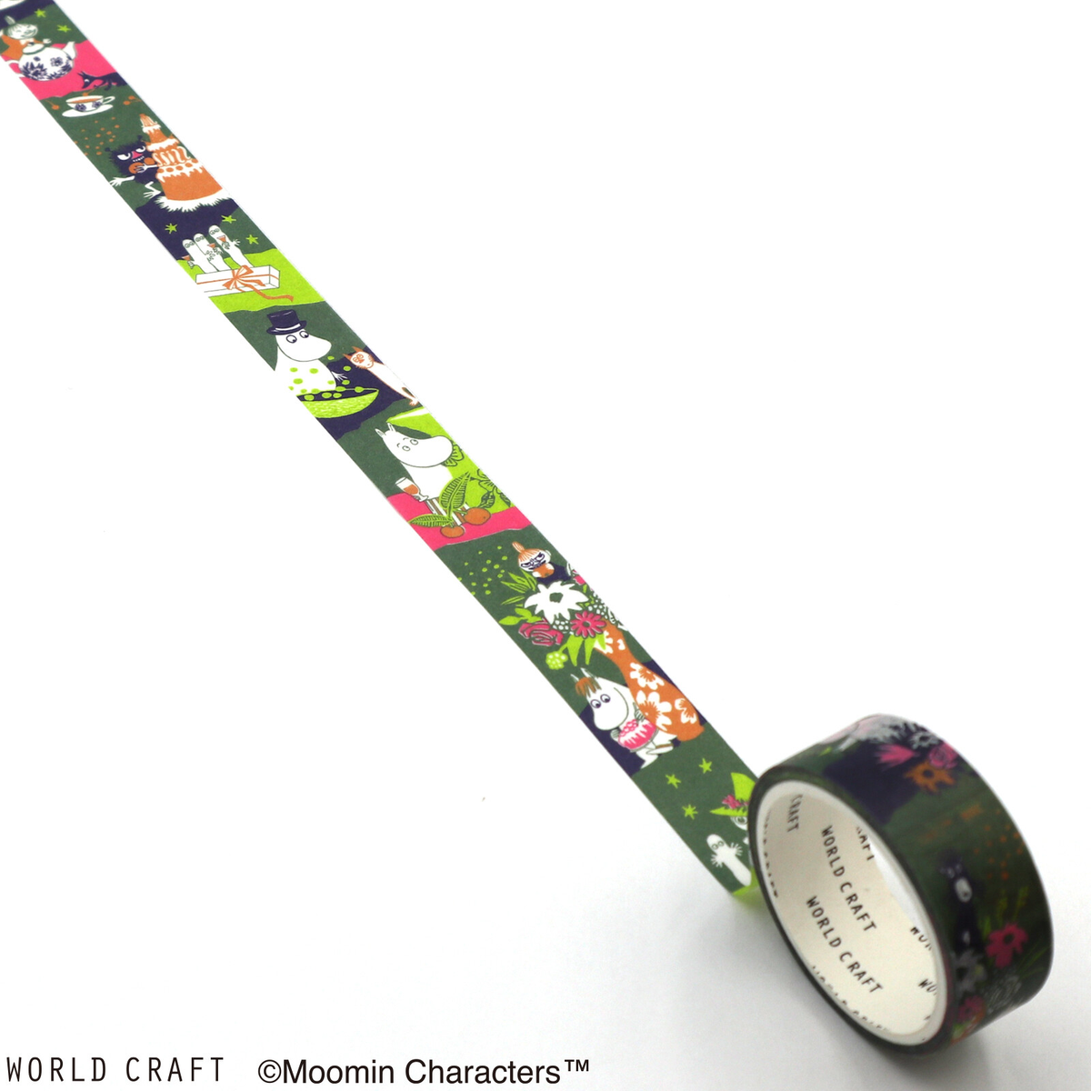 Moomin Cake Green Knickknacks Washi Masking Tape