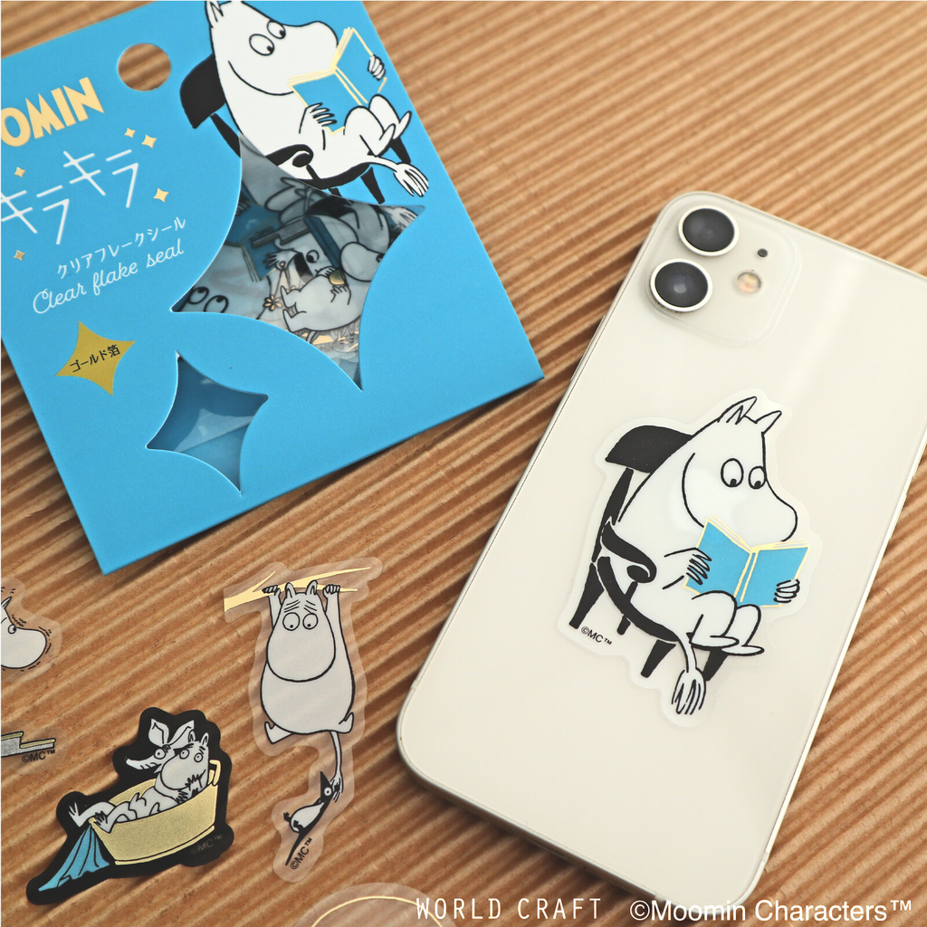 Moomintroll Gold Foil Flake Sticker Pack | 30 Decorative PET Planner Stickers - product image