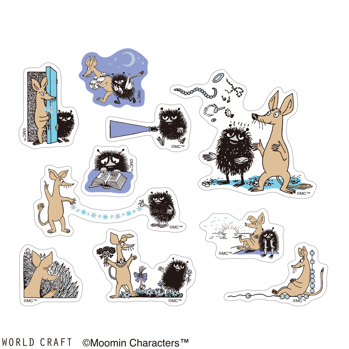 Moomin Kirakira Clear Flake Stickers – Aurora Foil Sticker Pack (30 Pieces) - product image