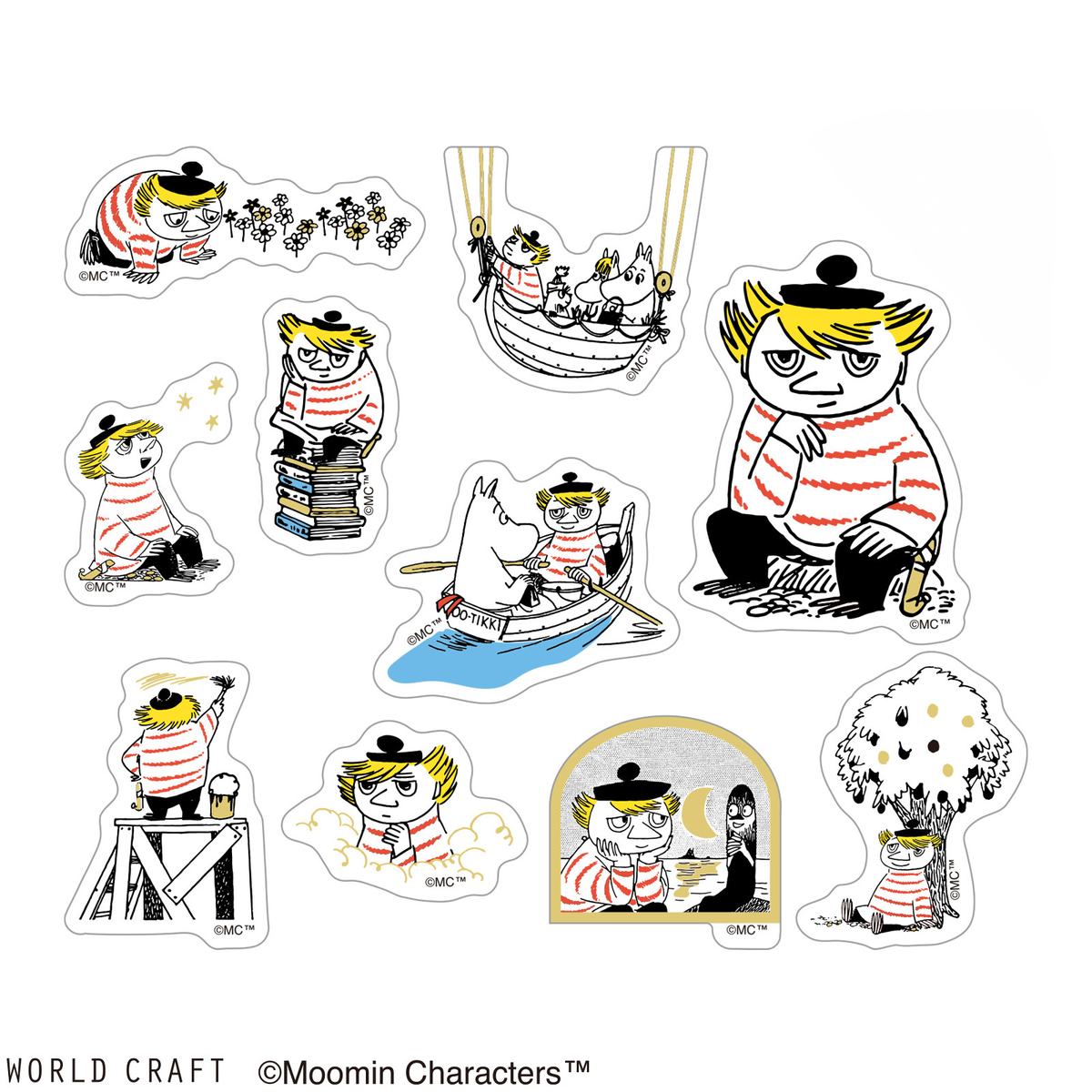 Moomin Little My Gold Foil Flake Sticker Pack | 30 Decorative PET Planner Stickers - product image