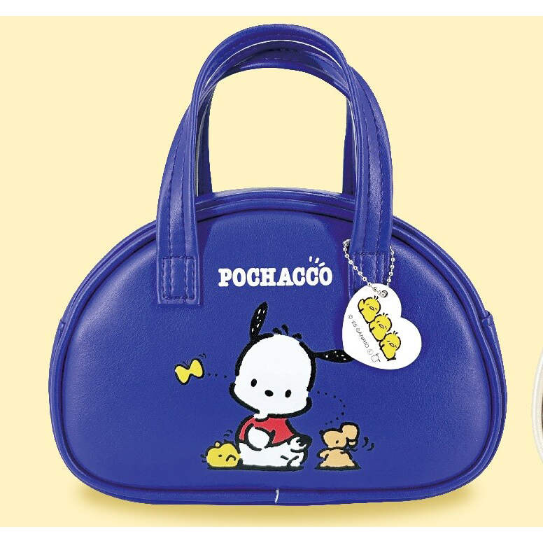 Sanrio Pochacco Mini Boston Bag Coin Purse - Blue Kawaii Handbag - product photo