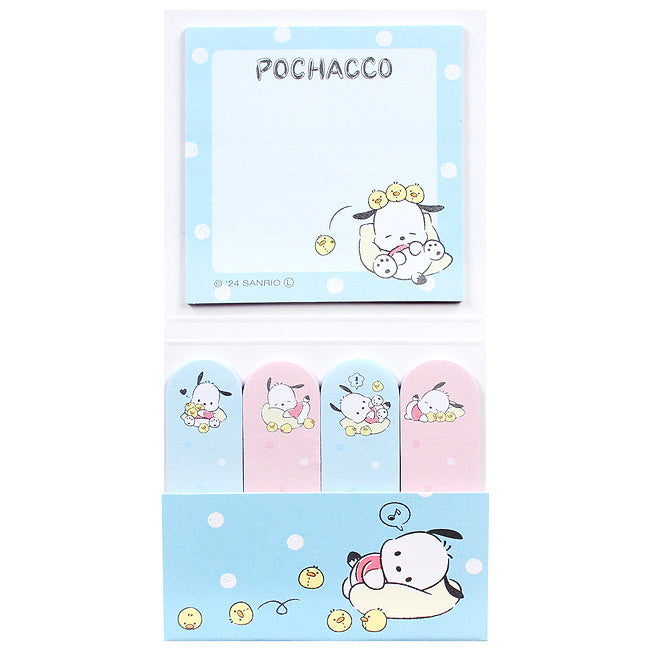Sanrio Pochacco sticky notes and index tabs set