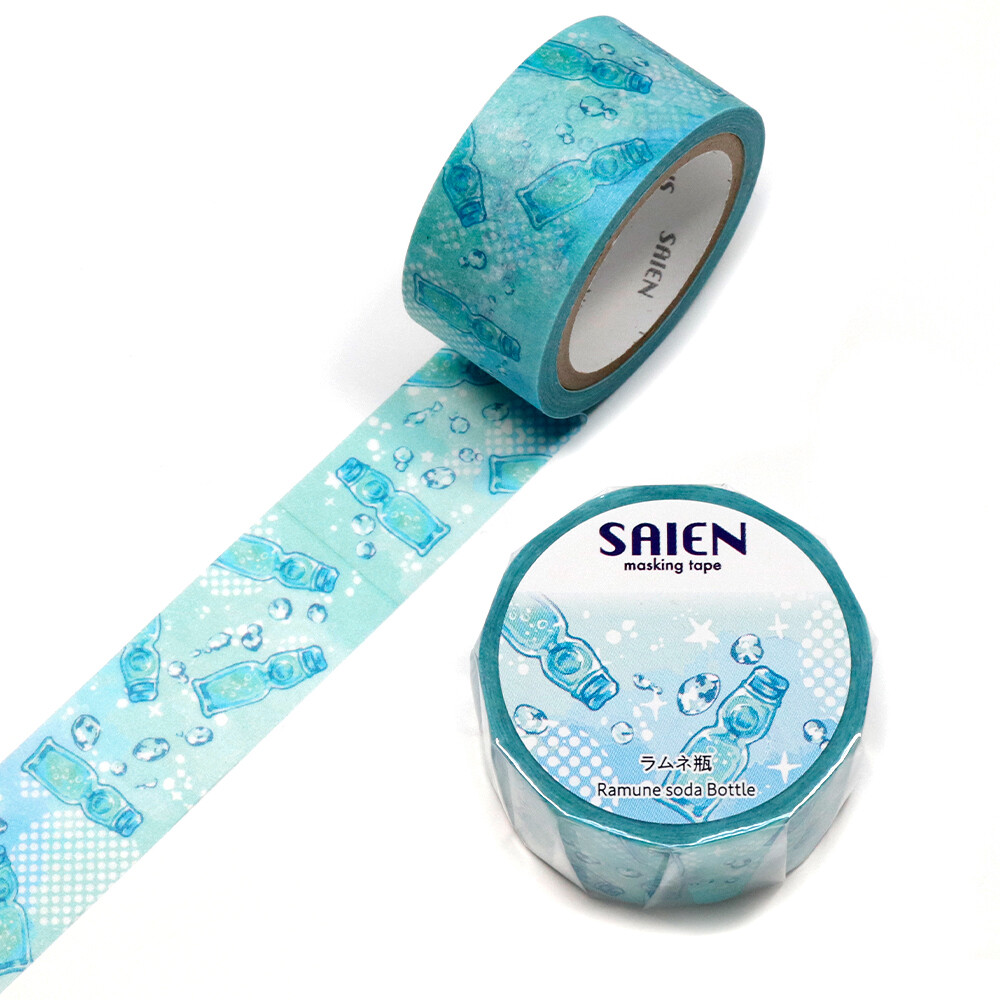 SAIEN Ramune Soda Bottle Washi Tape – 20mm x 7m