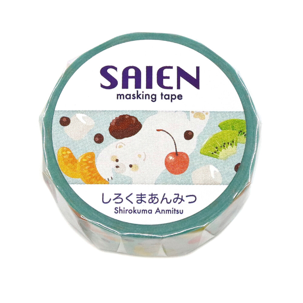 Saien Washi Tape Polar Bear Anmitsu 15mm x 7m