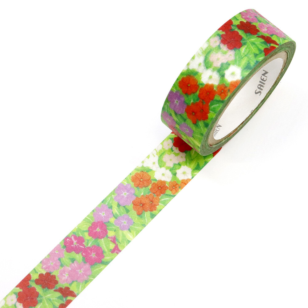 Saien Sunpacens Floral Washi Tape 15mm x 7m