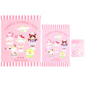 Sanrio Characters Sweet Parfait letter set, opened to show letter paper and envelopes