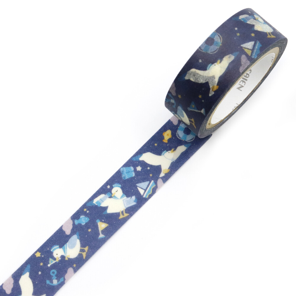 SAIEN Seagull Japanese Washi Tape | 15mm x 7m - detail