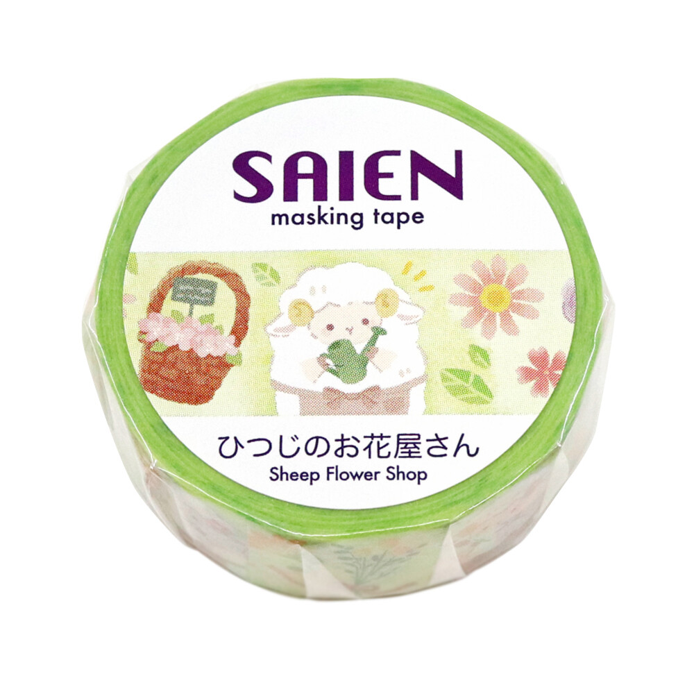Saien Washi Tape Flowers 15mm x 7m