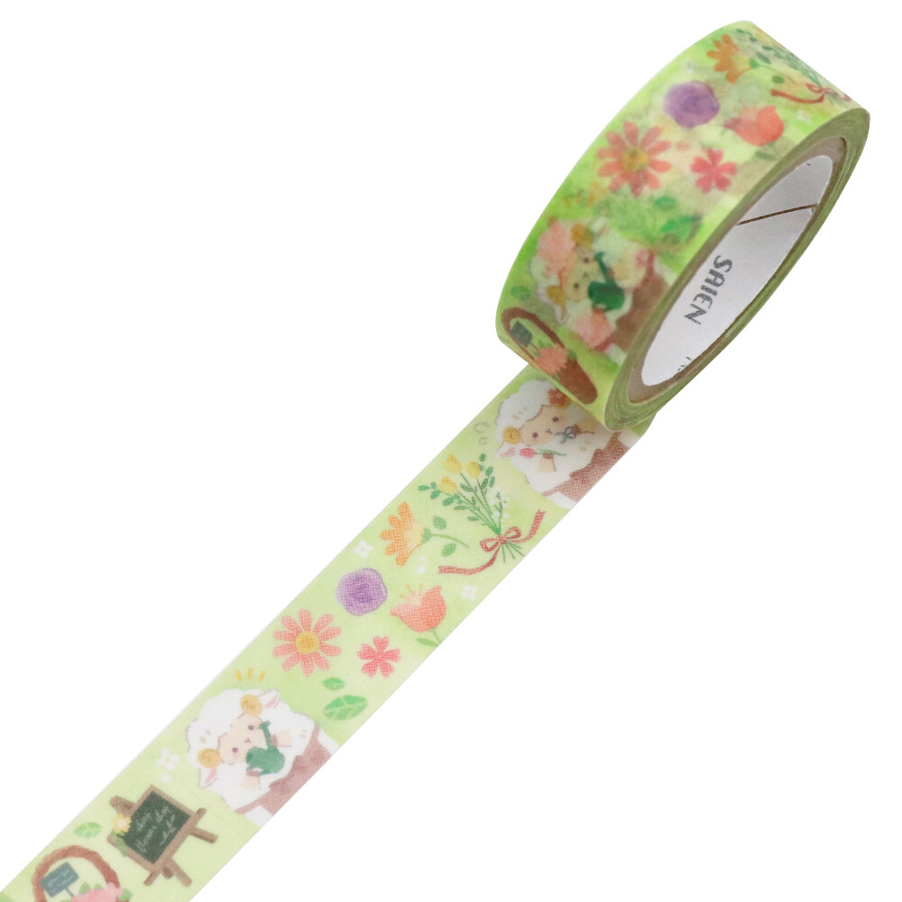 Saien Washi Tape Flowers 15mm x 7m