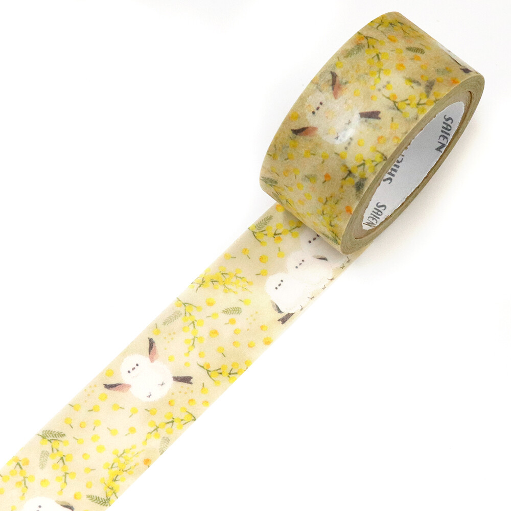 SAIEN Shimaenaga & Mimosa Washi Tape 20mm x 7m