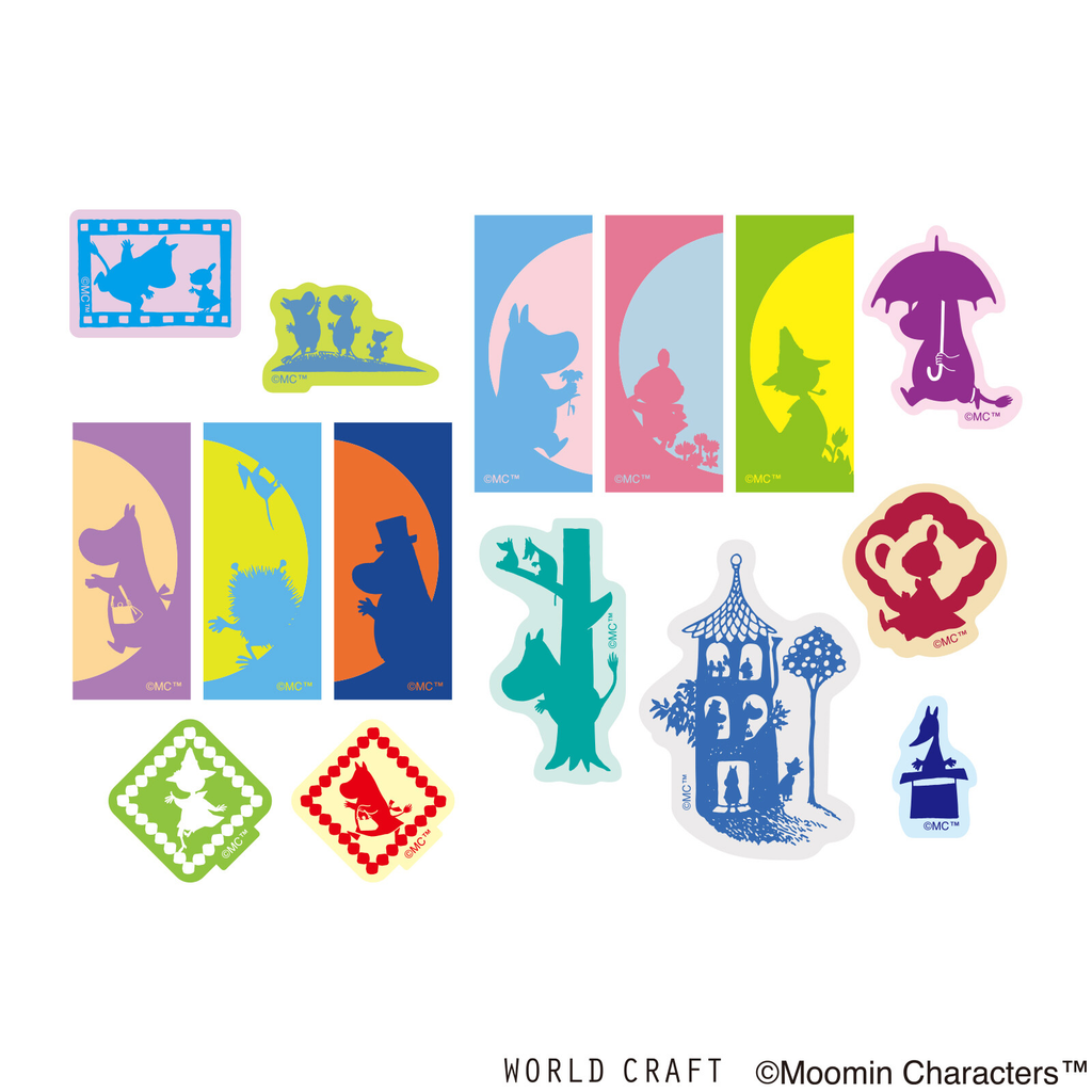 Moomin Silhouette Sticker Flakes | Japanese Planner & Journal Stickers by World Craft - product image