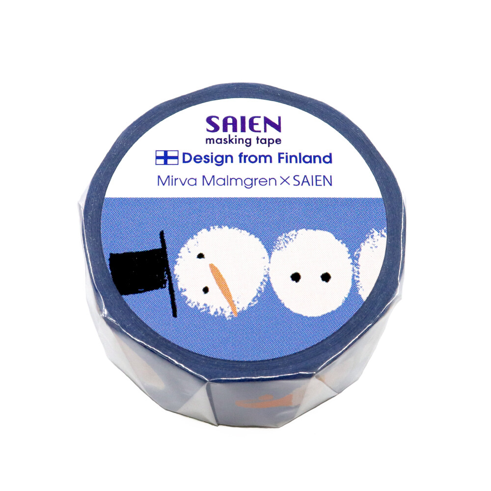 SAIEN Snowman Japanese Washi Tape 20mm x 5m - packaging