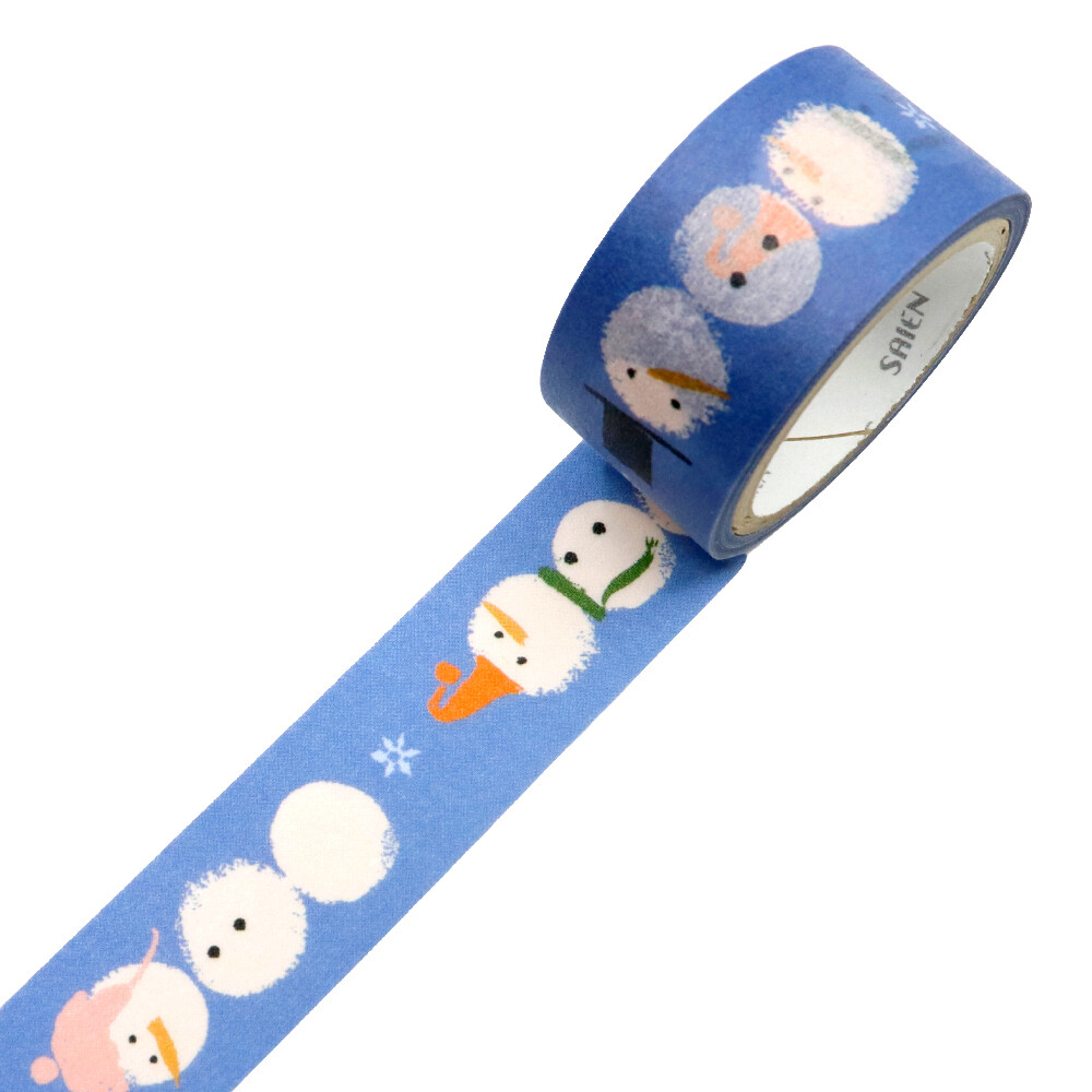 SAIEN Snowman Japanese Washi Tape 20mm x 5m - detail