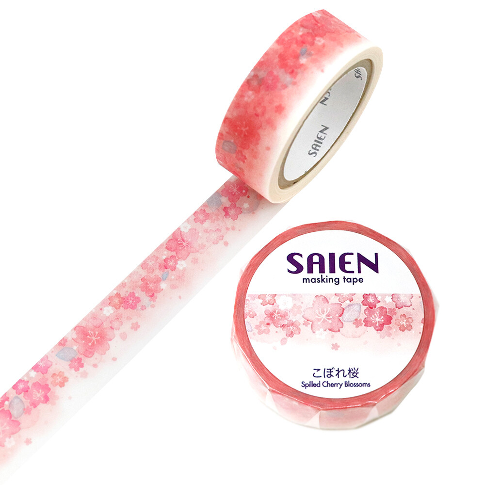 Saien Washi Tape Spilling Cherry Blossoms 15mm x 7m
