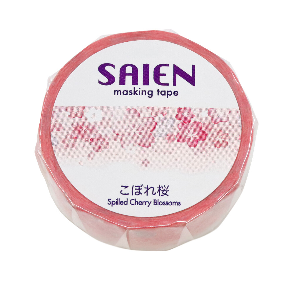 Saien Washi Tape Spilling Cherry Blossoms 15mm x 7m