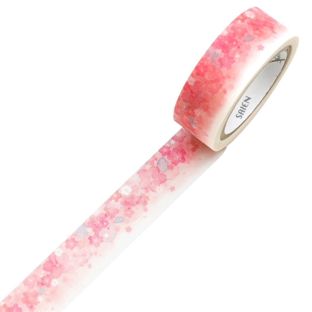 Saien Washi Tape Spilling Cherry Blossoms 15mm x 7m