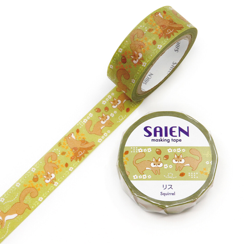 Saien Washi Tape Squirrel 15mm x 7m