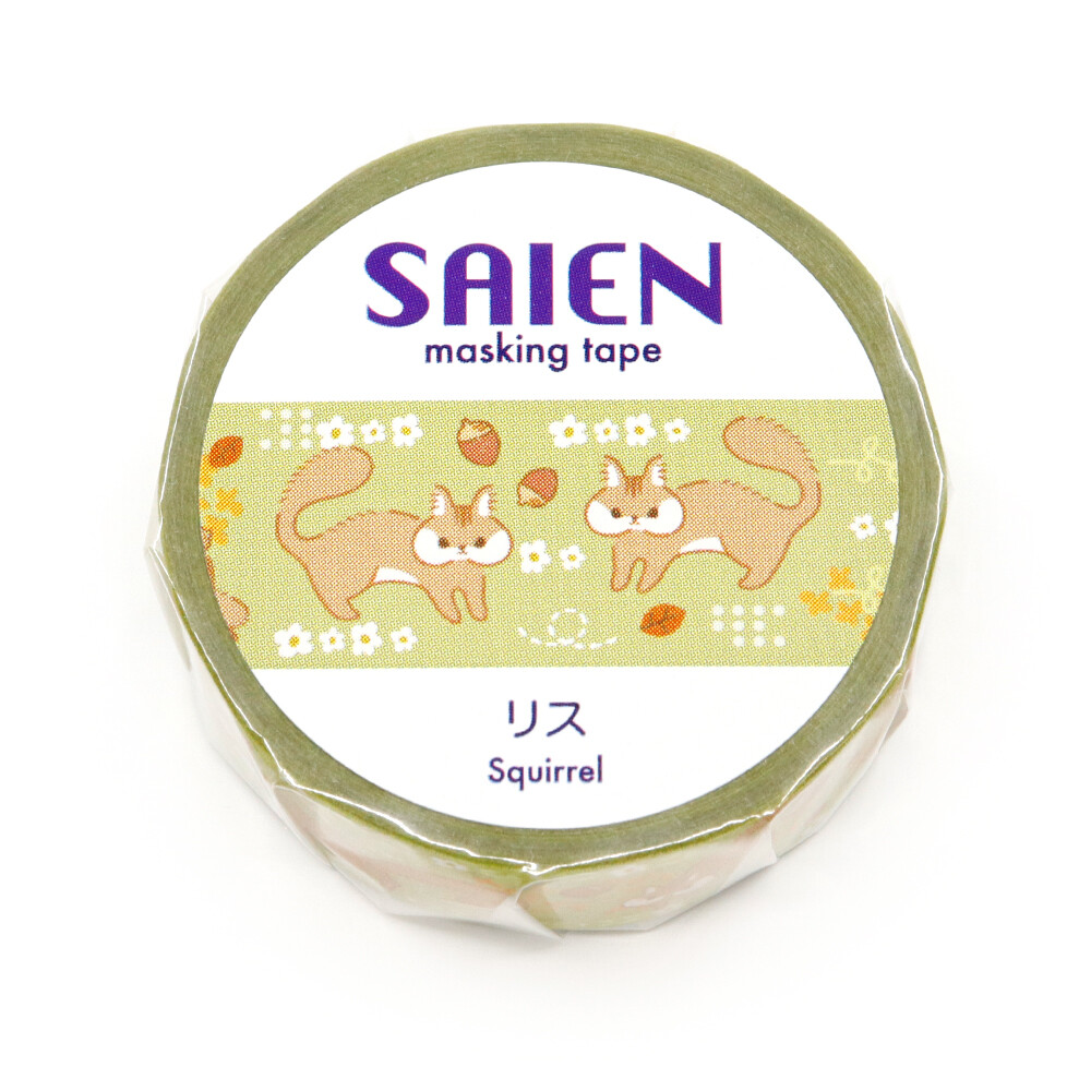Saien Washi Tape Squirrel 15mm x 7m