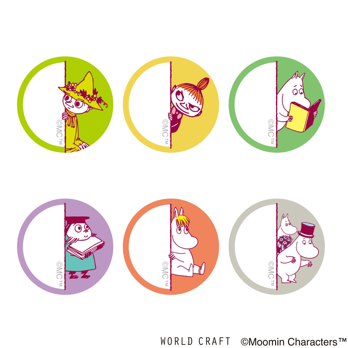 Moomin Film Index Tabs | Round PET Page Flags for Planners & Books - product image