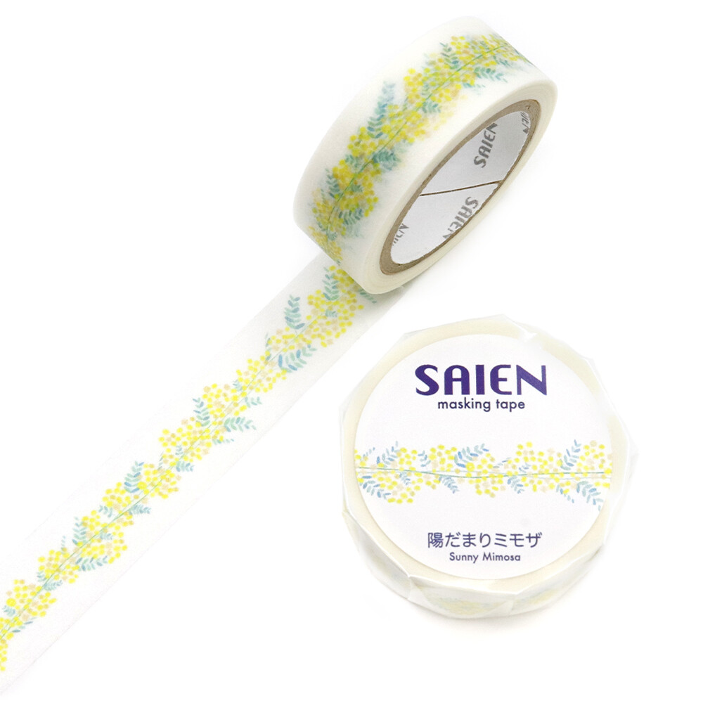 SAIEN Sunny Spot Mimosa Washi Tape | 15mm x 7m - product photo