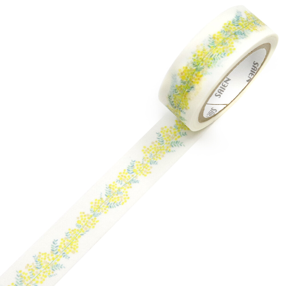 SAIEN Sunny Spot Mimosa Washi Tape | 15mm x 7m - detail