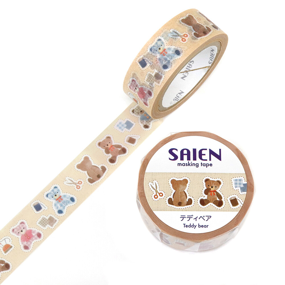 Teddy Bear Washi Tape 15mm x 7m