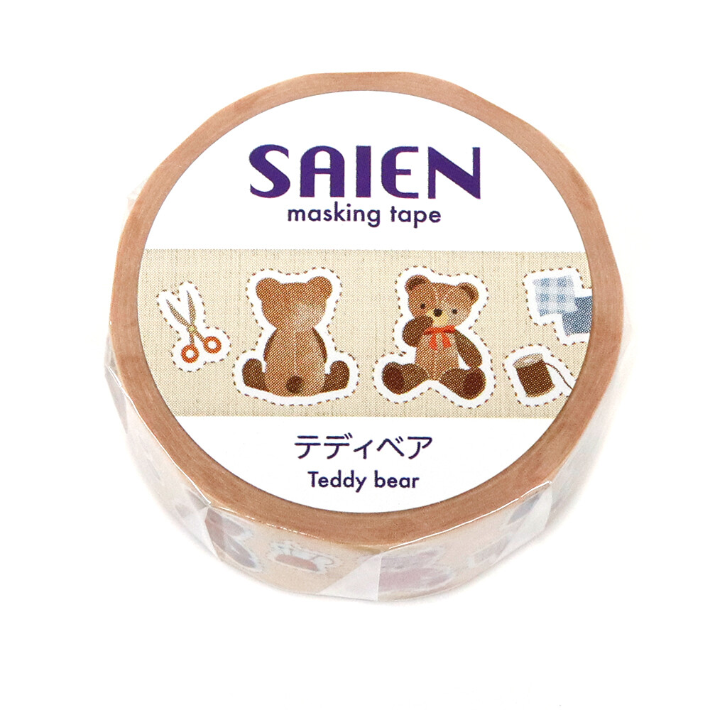 Teddy Bear Washi Tape 15mm x 7m