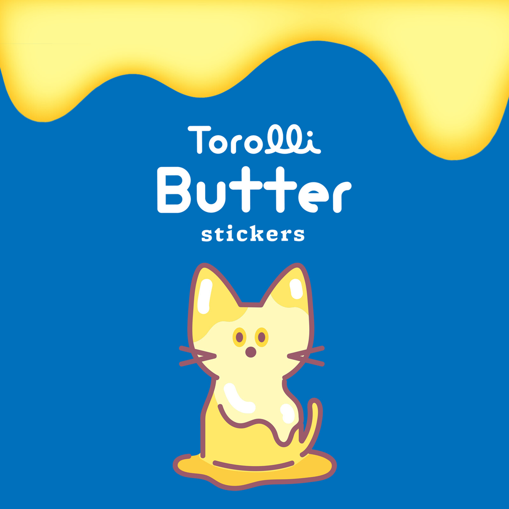 ToroOlli Butter Cat Flake Stickers - Cute Kawaii Japanese Planner Stickers - product image