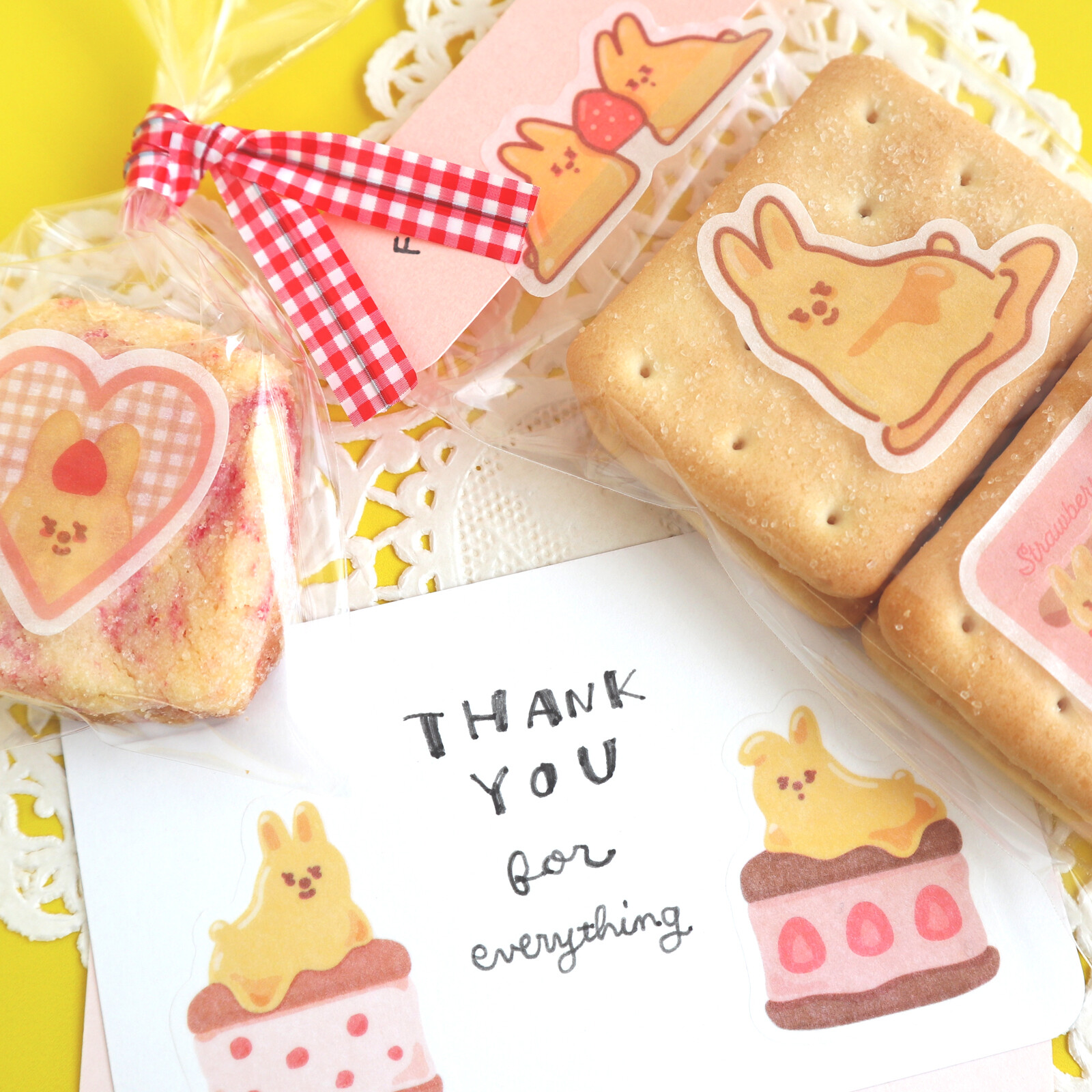 Butter Animals Flake Stickers – Cute Foodie Planner Stickers