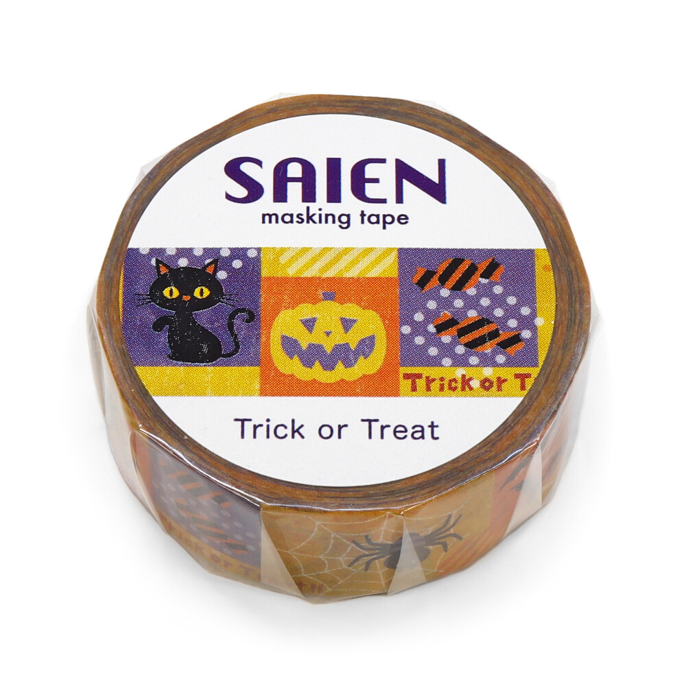SAIEN Trick or Treat Halloween Washi Tape 15mm x 7m