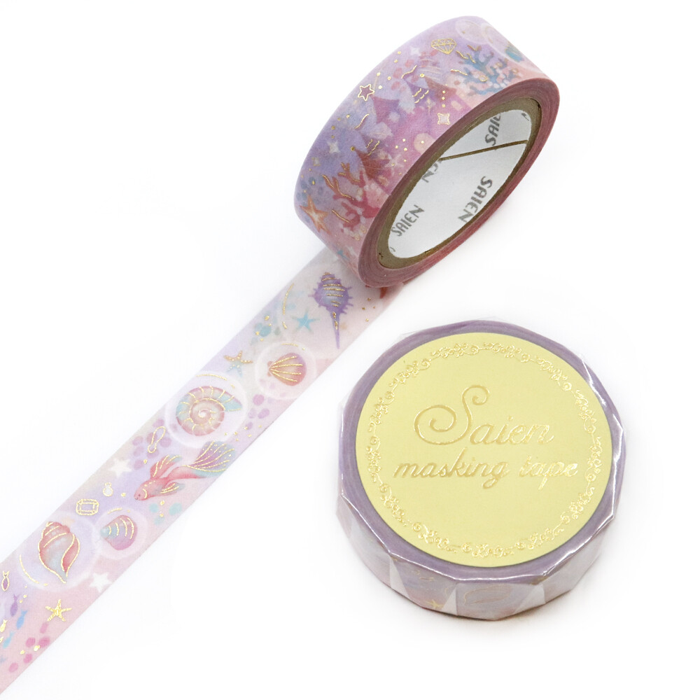 SAIEN Marine Utopia Gold Foil Washi Tape - product photo
