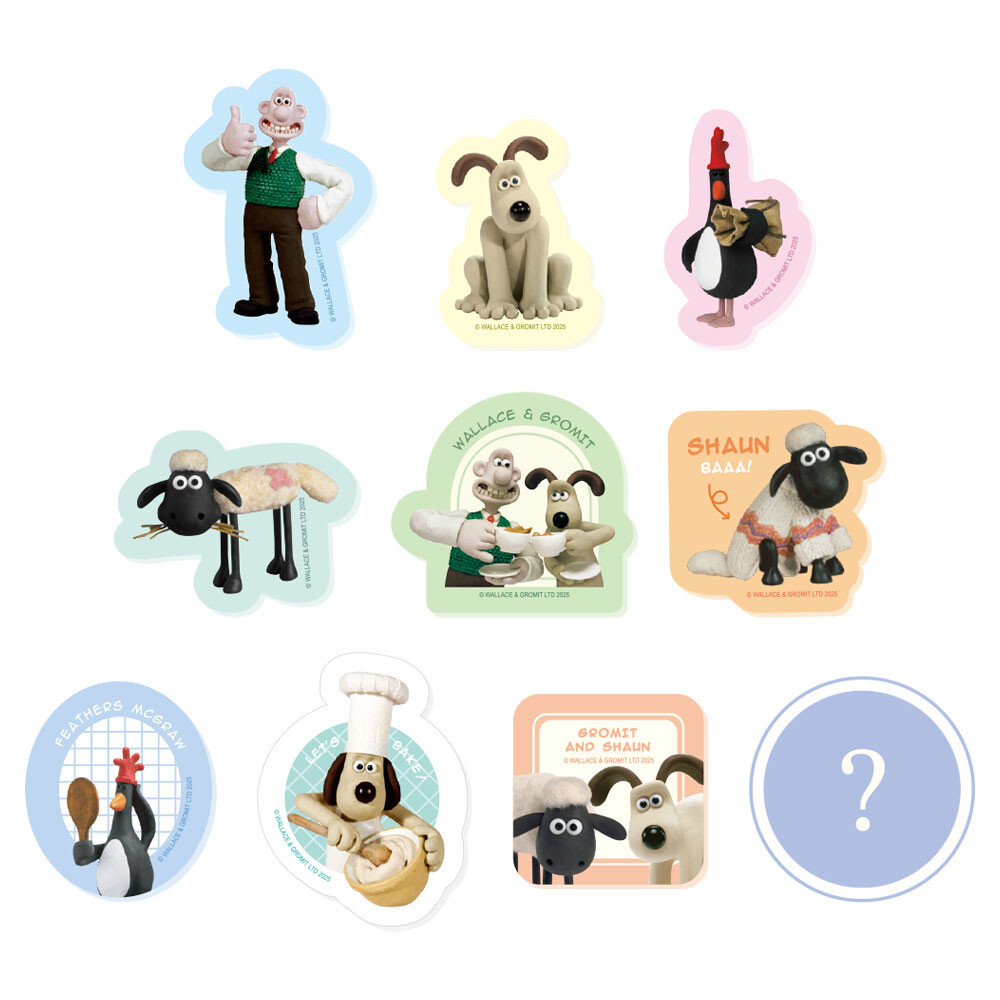 Wallace & Gromit Secret Acrylic Sticker Blind Box - Japanese Collectible Sticker - product image