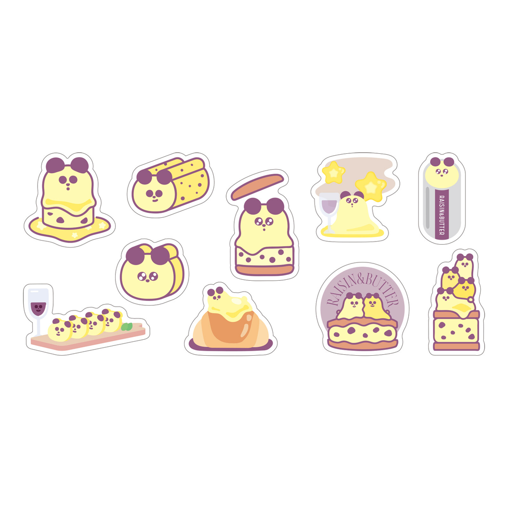 ToroOlli Butter Bear Flake Stickers - Cute Kawaii Japanese Planner Stickers - product image
