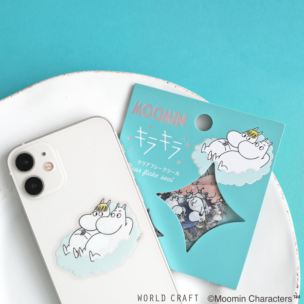 Moomin Sparkle Clear Flake Stickers | Aurora Foil PET Planner & Journal Stickers | 30 Pieces - product image