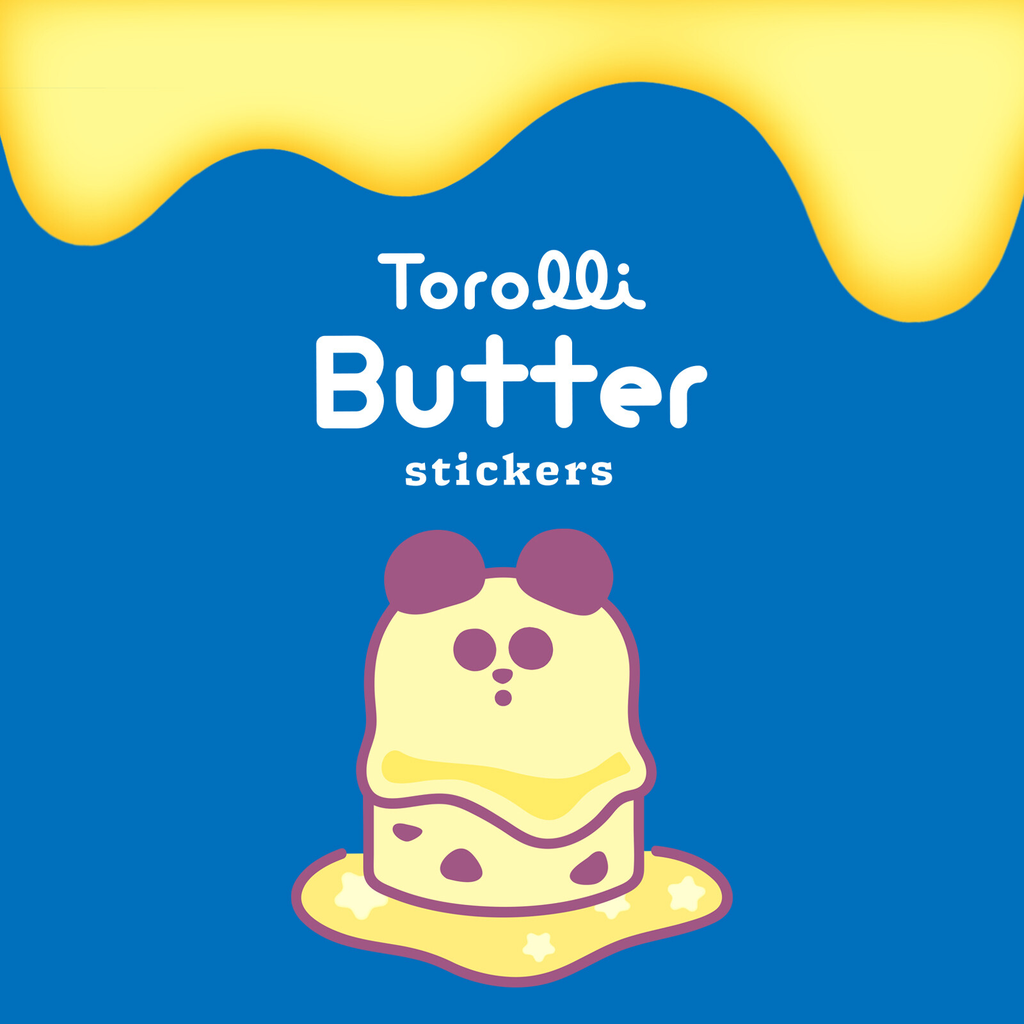 ToroOlli Butter Bear Flake Stickers - Cute Kawaii Japanese Planner Stickers - product image